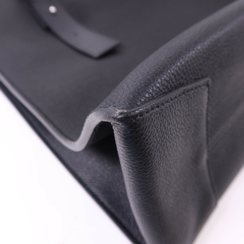 LOEWE 牛皮皮革Buckle Horizontal Tote銀扣肩背袋-11