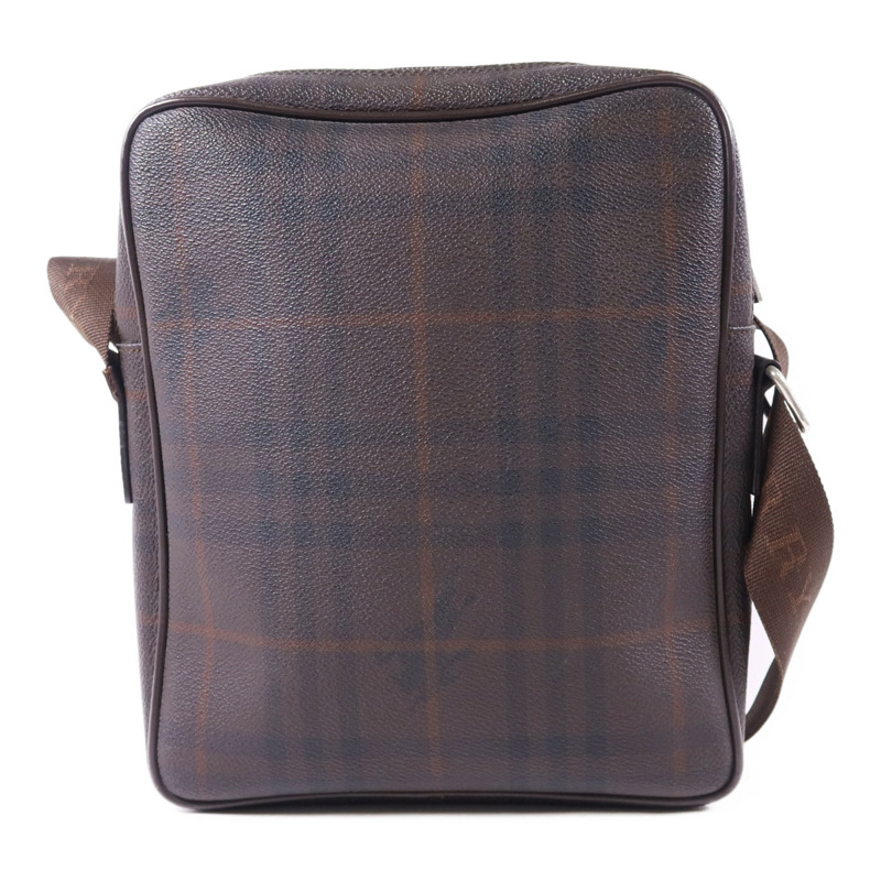 BURBERRY 塗層帆布Shoulder Bag銀扣肩背袋-1
