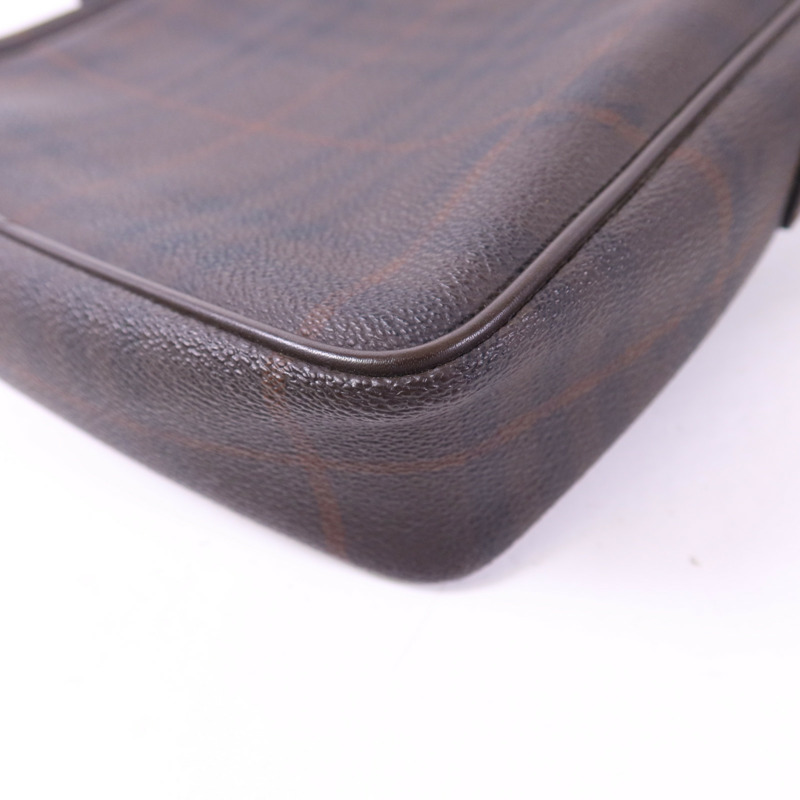 BURBERRY 塗層帆布Shoulder Bag銀扣肩背袋-11