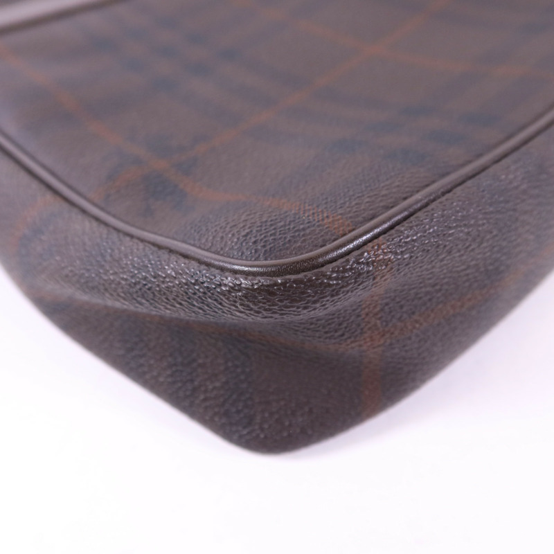 BURBERRY 塗層帆布Shoulder Bag銀扣肩背袋-12