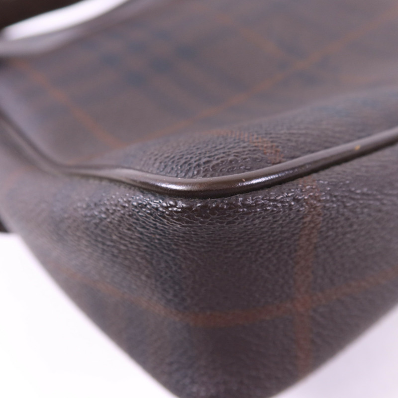 BURBERRY 塗層帆布Shoulder Bag銀扣肩背袋-14