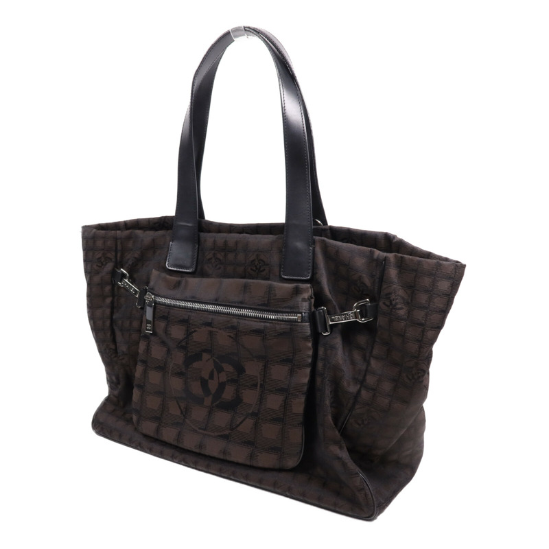 CHANEL 尼龍New Travel Line Tote Bag銀扣手挽袋-2