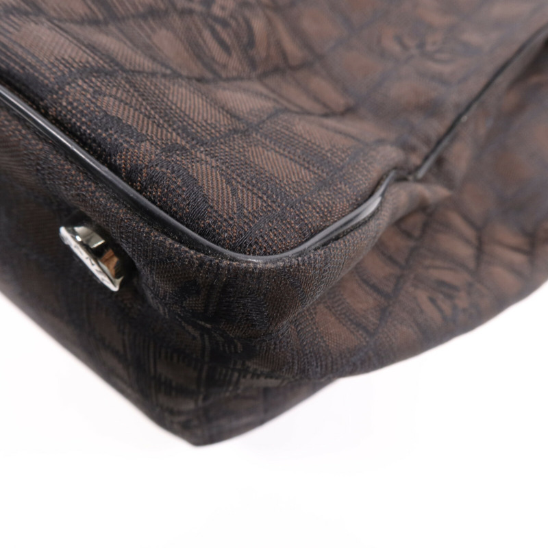 CHANEL 尼龍New Travel Line Tote Bag銀扣手挽袋-6