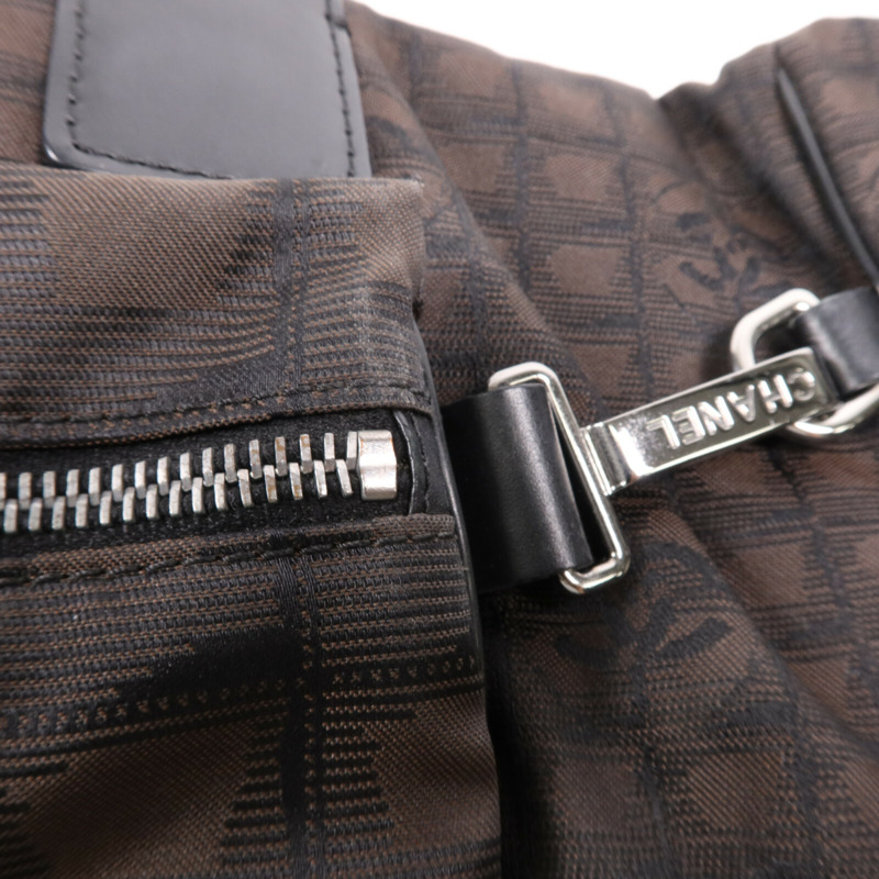 CHANEL 尼龍New Travel Line Tote Bag銀扣手挽袋-8