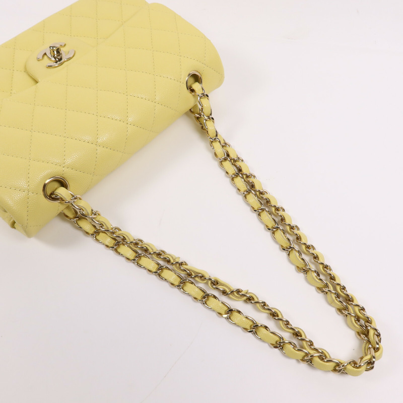 CHANEL 牛皮皮革Classic 23金扣鏈帶肩背袋-8