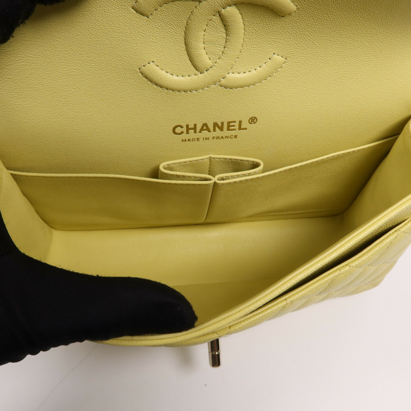 CHANEL 牛皮皮革Classic 23金扣鏈帶肩背袋-11