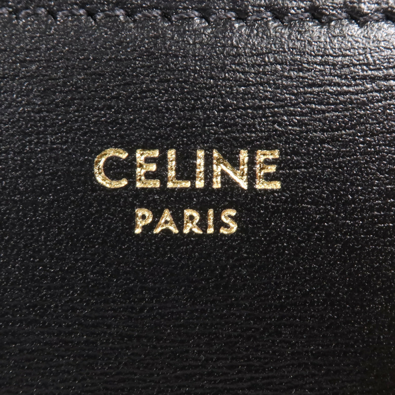CELINE 牛皮皮革Long Wallet金扣長錢包-6