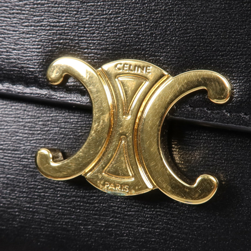 CELINE 牛皮皮革Long Wallet金扣長錢包-9