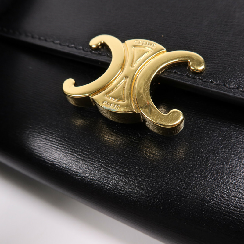 CELINE 牛皮皮革Long Wallet金扣長錢包-14