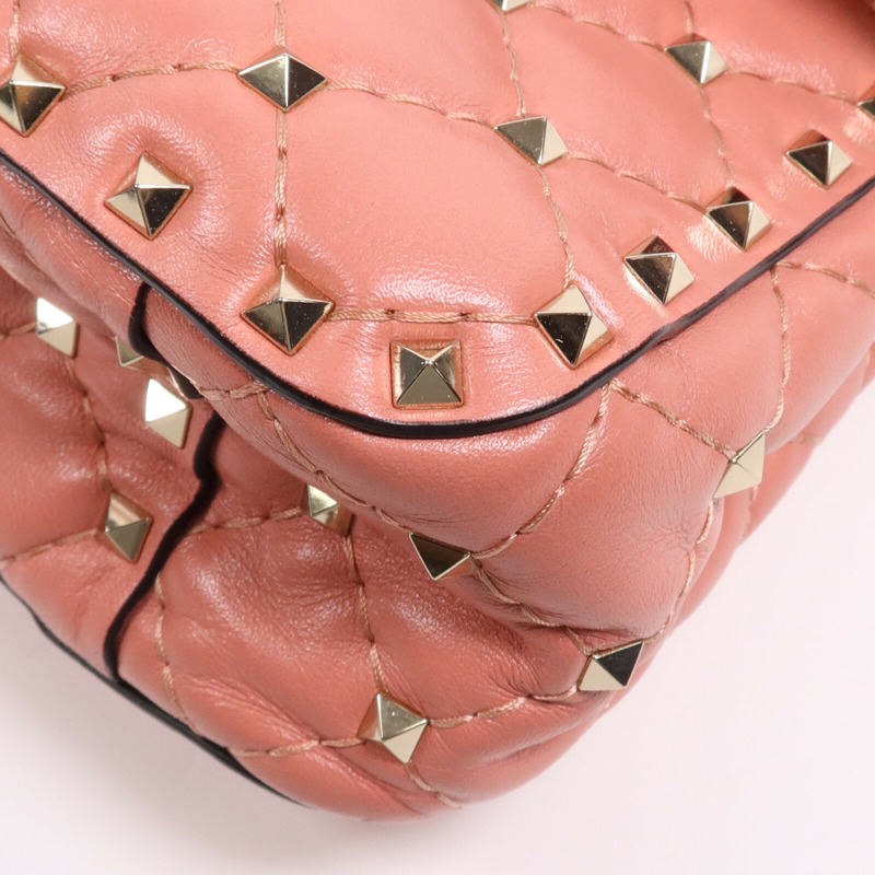 Valentino 牛皮皮革Chain Shoulder Bag金扣肩背袋-4