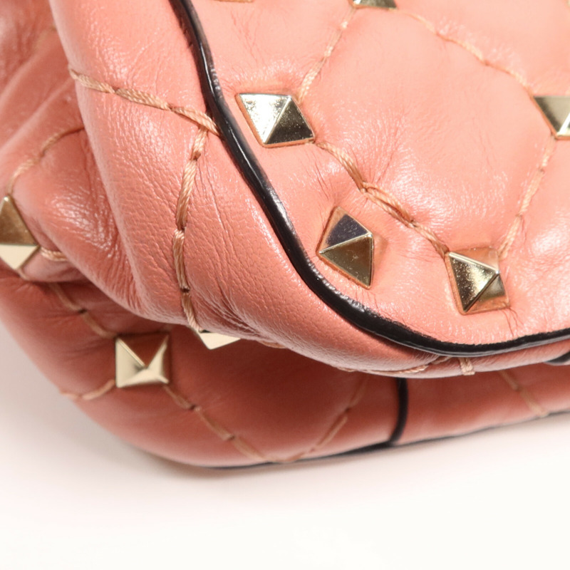 Valentino 牛皮皮革Chain Shoulder Bag金扣肩背袋-7