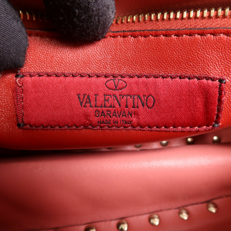 Valentino 牛皮皮革Chain Shoulder Bag金扣肩背袋-12