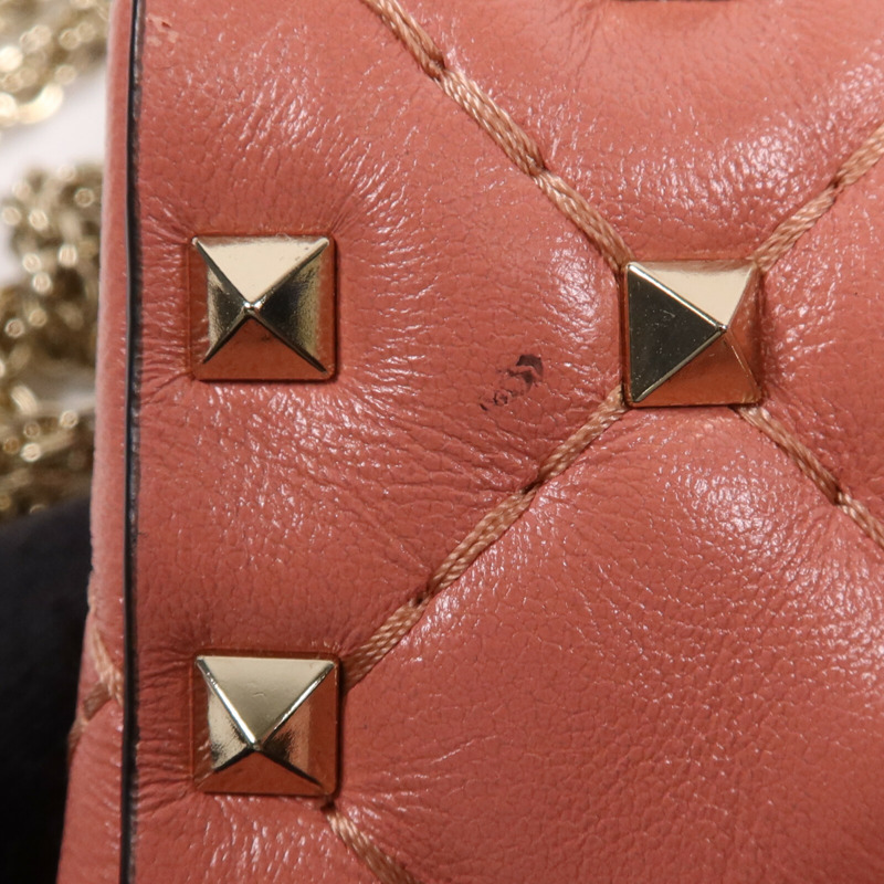 Valentino 牛皮皮革Chain Shoulder Bag金扣肩背袋-14