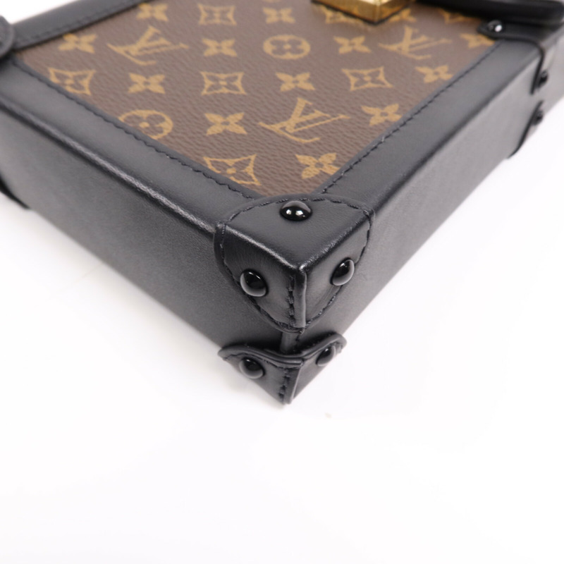 LOUIS VUITTON Monogram Pochette Trunk Vertical金扣鏈帶肩背袋-8