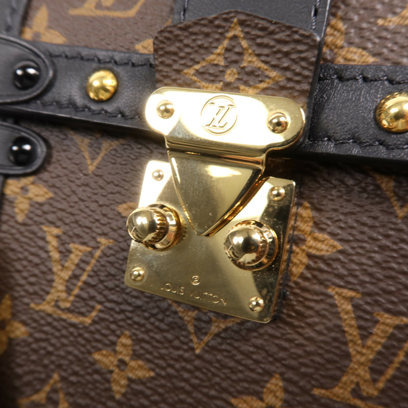 LOUIS VUITTON Monogram Pochette Trunk Vertical金扣鏈帶肩背袋-12