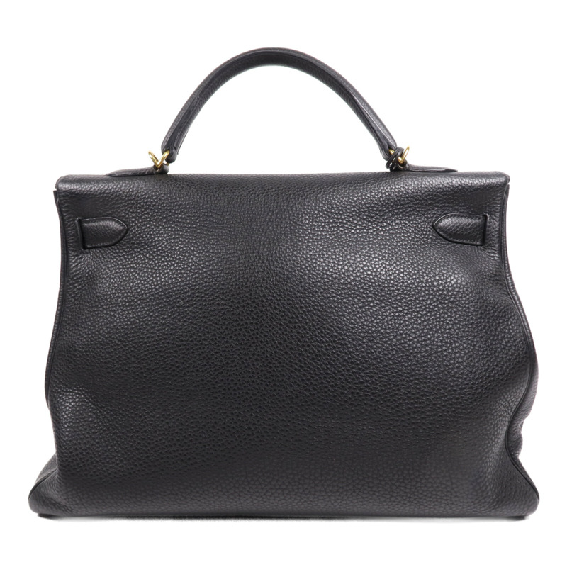 HERMES Togo皮革Kelly40金扣手挽肩背兩用袋Noir-1