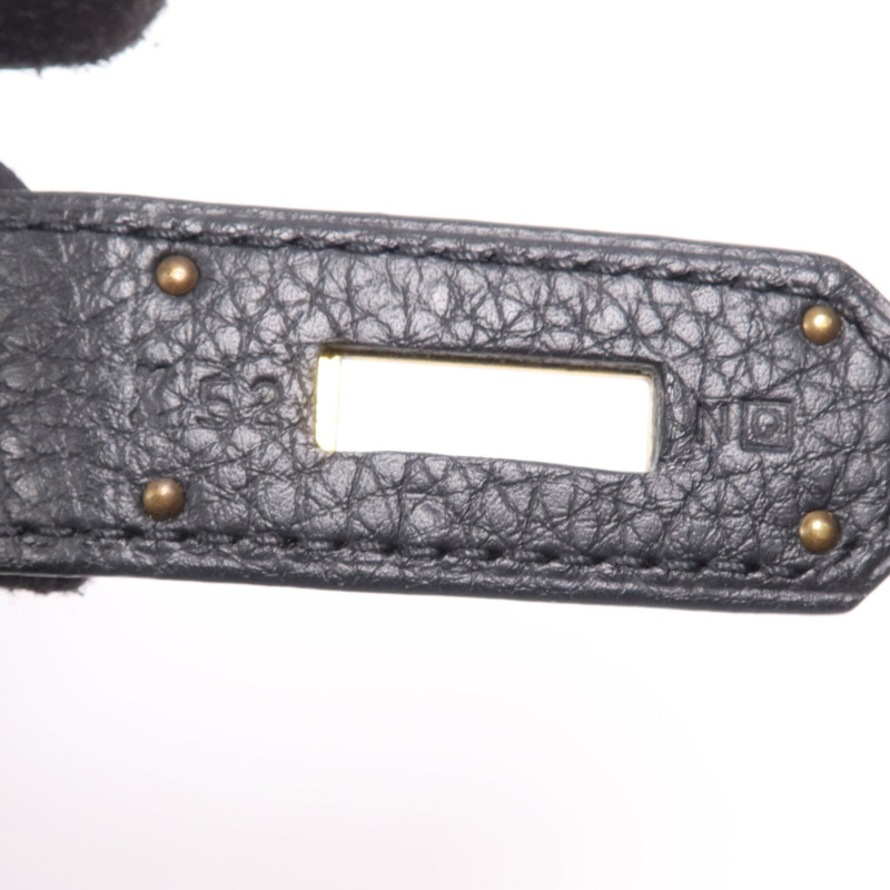HERMES Togo皮革Kelly40金扣手挽肩背兩用袋Noir-6
