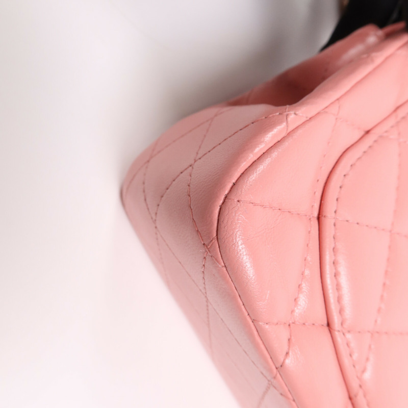 CHANEL 羊皮皮革Mini Classic 17金扣鏈帶肩背袋-13