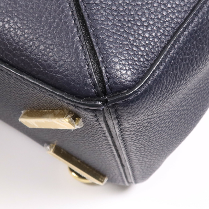 LOEWE 牛皮皮革2 way Shoulder Bag金扣手挽肩背兩用袋-4