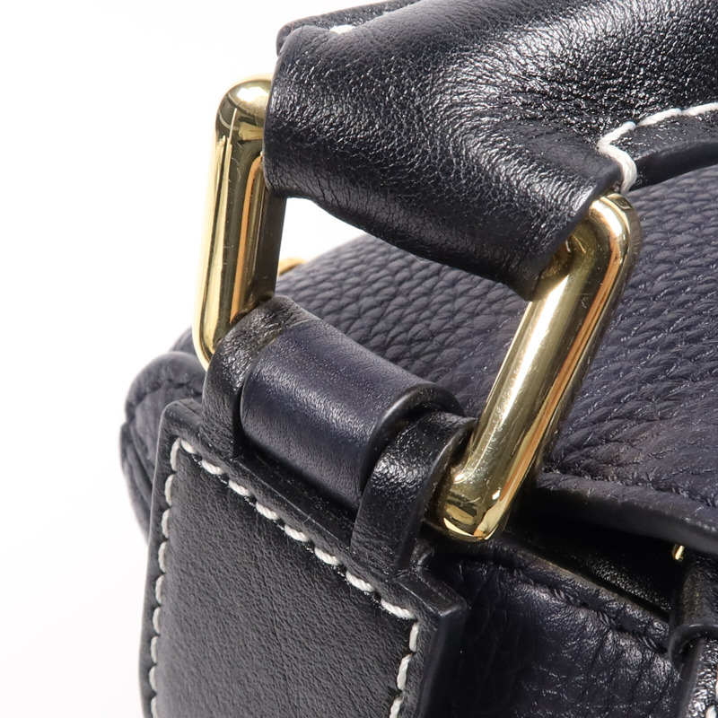 LOEWE 牛皮皮革2 way Shoulder Bag金扣手挽肩背兩用袋-9