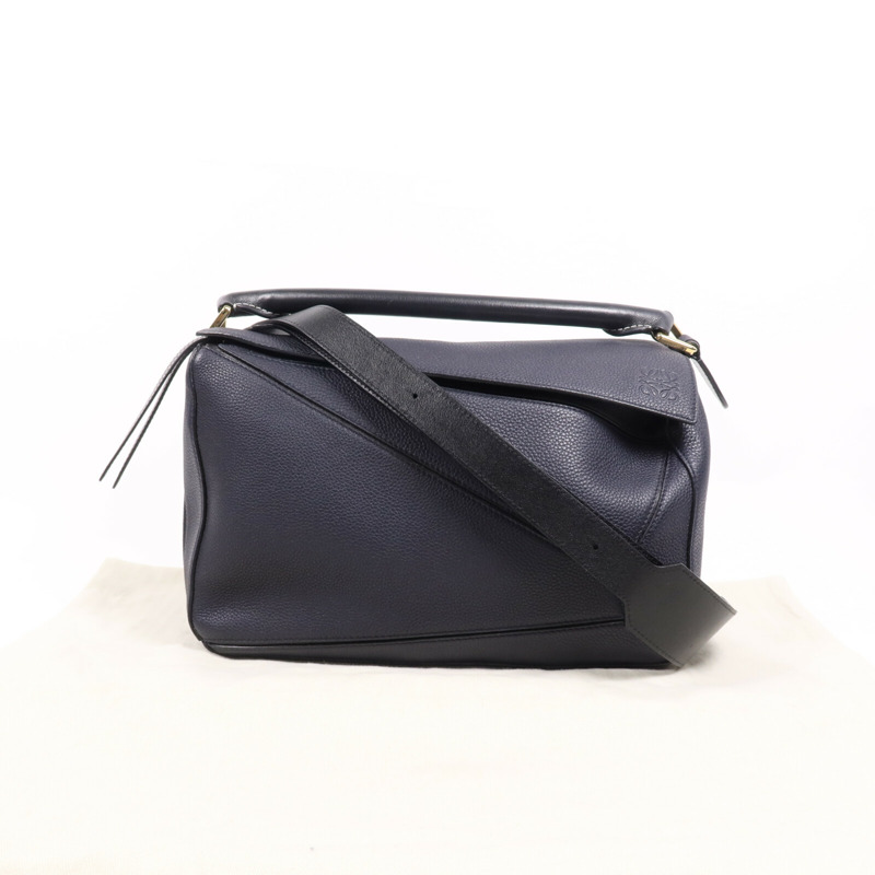 LOEWE 牛皮皮革2 way Shoulder Bag金扣手挽肩背兩用袋-13