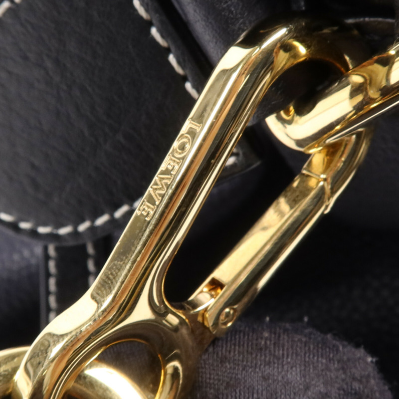 LOEWE 牛皮皮革2 way Shoulder Bag金扣手挽肩背兩用袋-16