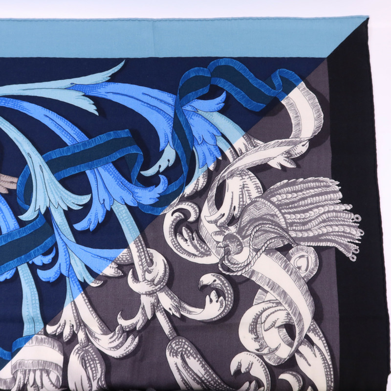 HERMES 絲質/羊絨Scarf 140X140絲巾-3