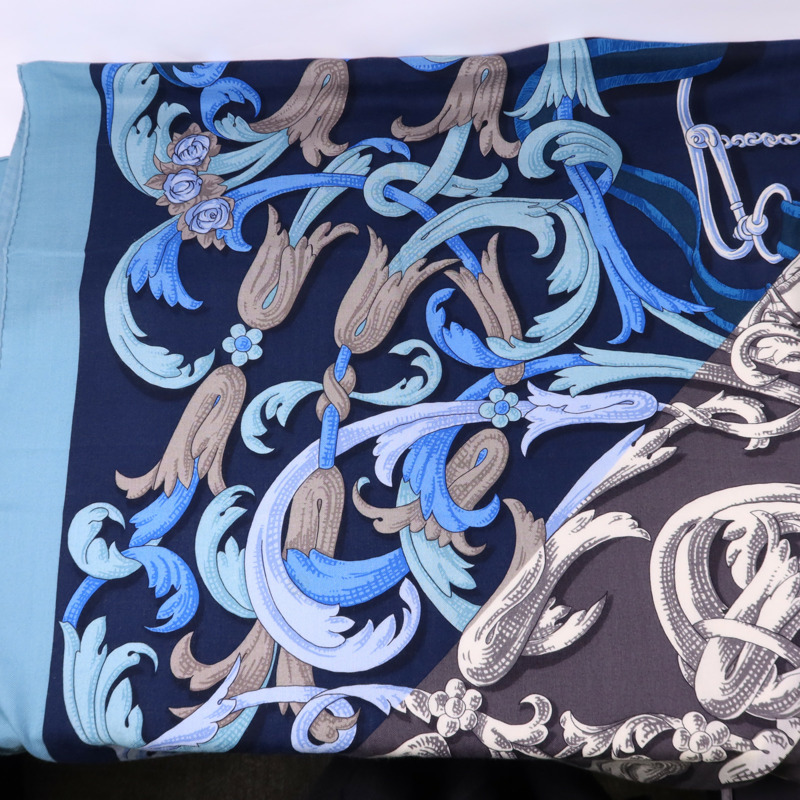 HERMES 絲質/羊絨Scarf 140X140絲巾-6