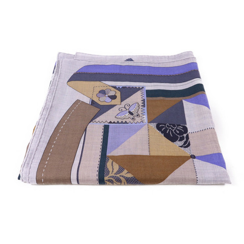 HERMES 絲質/羊絨Scarf 140X140絲巾