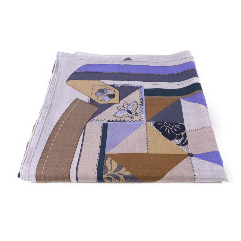 HERMES 絲質/羊絨Scarf 140X140絲巾-0