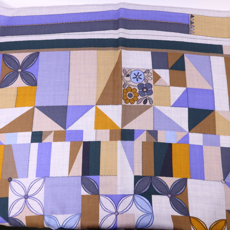 HERMES 絲質/羊絨Scarf 140X140絲巾-2