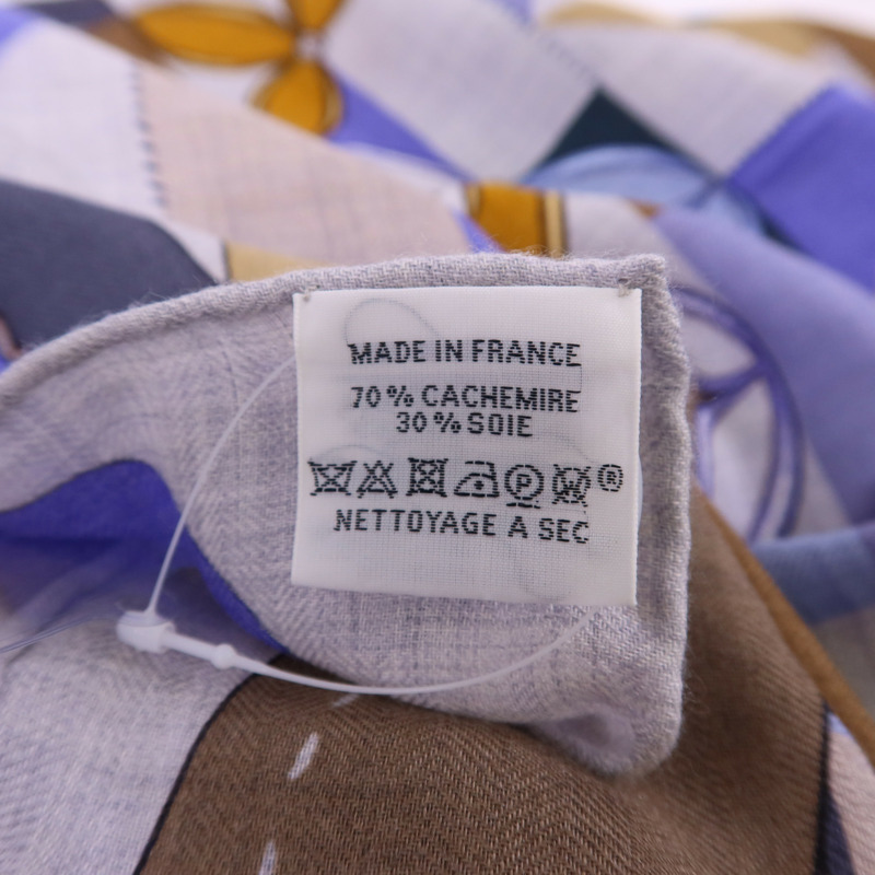 HERMES 絲質/羊絨Scarf 140X140絲巾-12