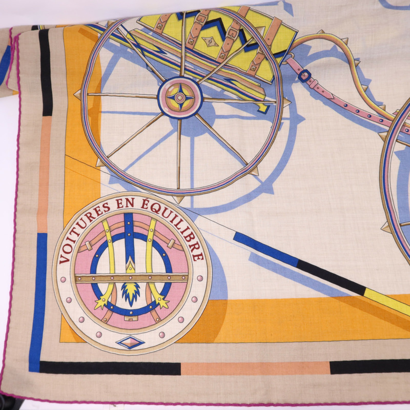 HERMES 絲質/羊絨Scarf 140X140絲巾-7