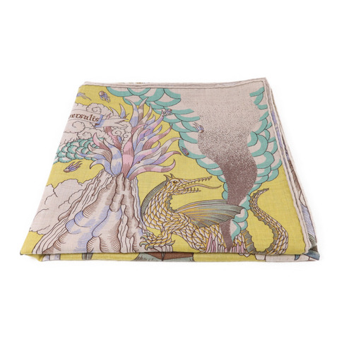 HERMES 絲質/羊絨Scarf 140X140絲巾