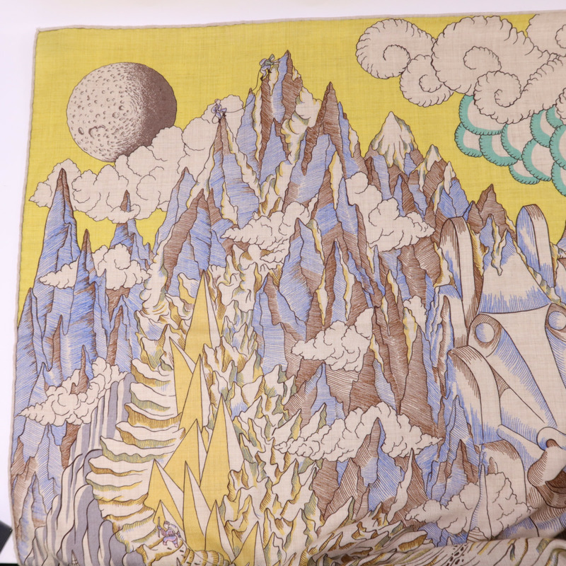 HERMES 絲質/羊絨Scarf 140X140絲巾-1