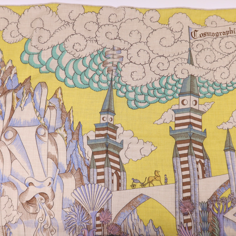 HERMES 絲質/羊絨Scarf 140X140絲巾-2