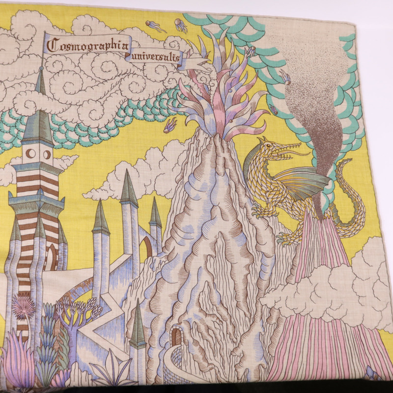 HERMES 絲質/羊絨Scarf 140X140絲巾-3