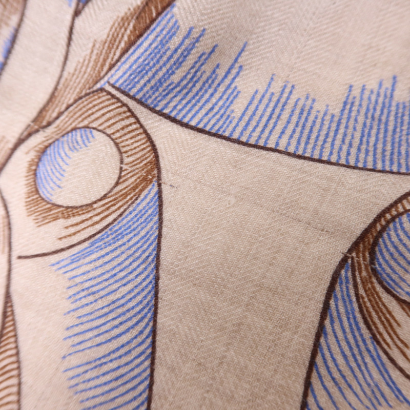 HERMES 絲質/羊絨Scarf 140X140絲巾-11