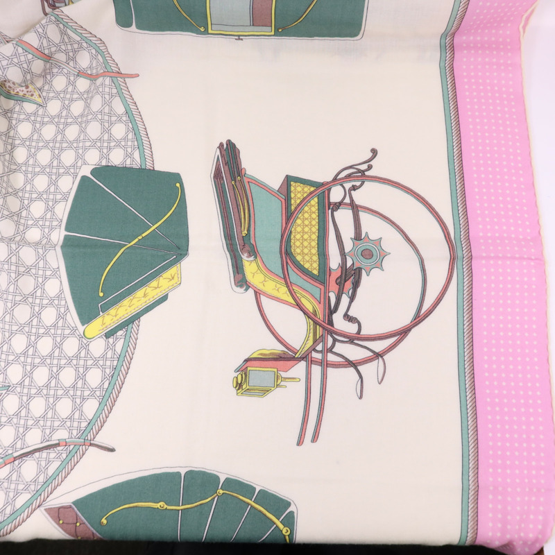 HERMES 絲質/羊絨Scarf 140X140絲巾-4