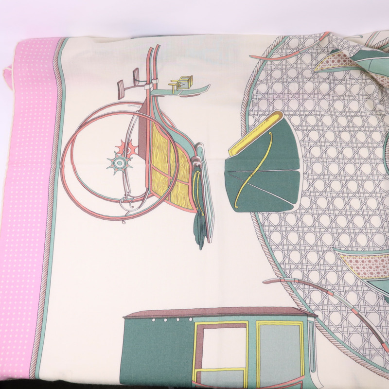 HERMES 絲質/羊絨Scarf 140X140絲巾-6