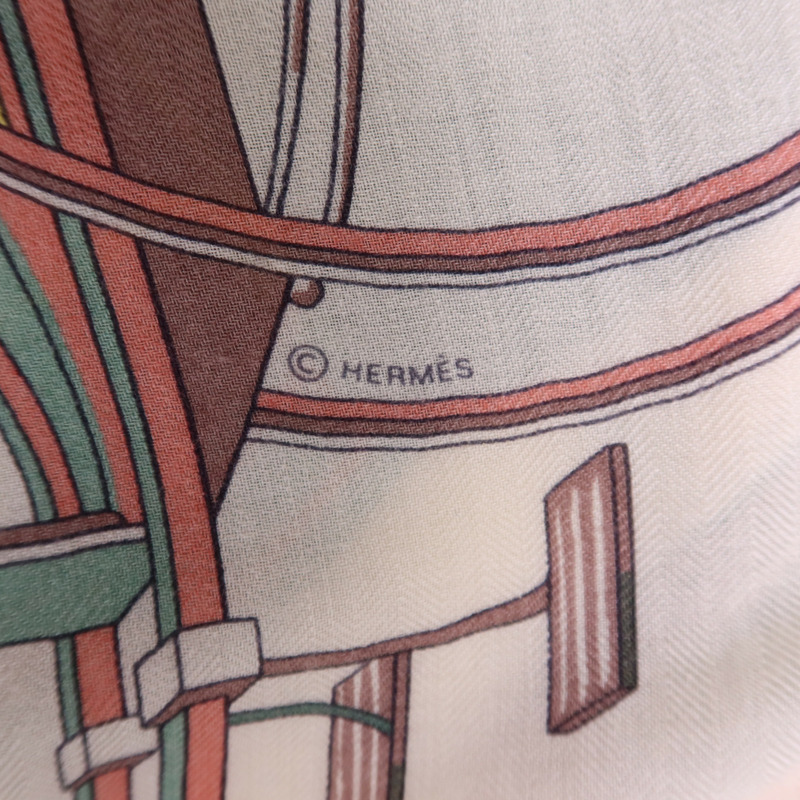 HERMES 絲質/羊絨Scarf 140X140絲巾-11