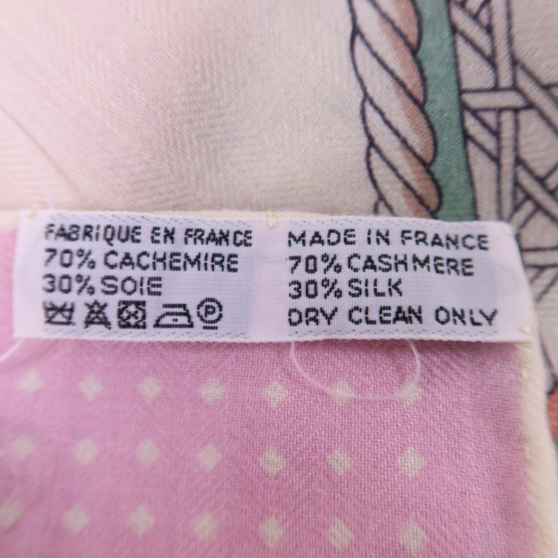 HERMES 絲質/羊絨Scarf 140X140絲巾-12