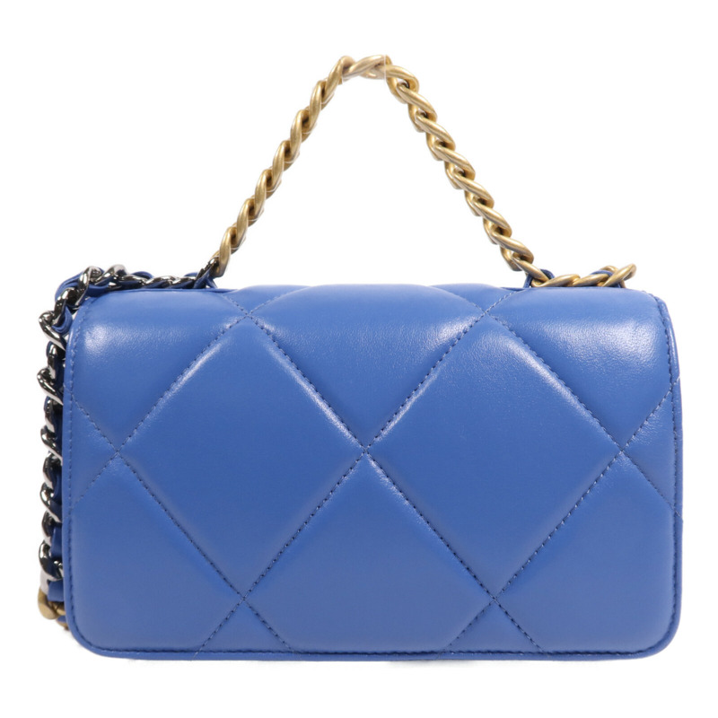 CHANEL 羊皮皮革19 WOC Wallet On Chain鏈帶手挽肩背兩用袋-1