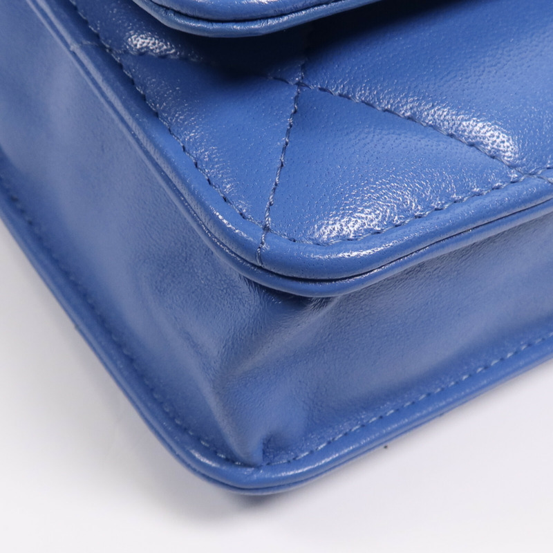 CHANEL 羊皮皮革19 WOC Wallet On Chain鏈帶手挽肩背兩用袋-10