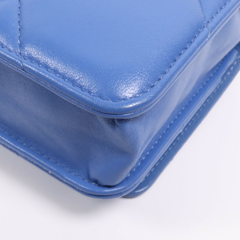 CHANEL 羊皮皮革19 WOC Wallet On Chain鏈帶手挽肩背兩用袋-11