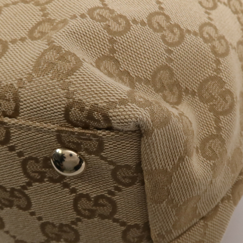 GUCCI 帆布Hand Bag金扣肩背袋-11