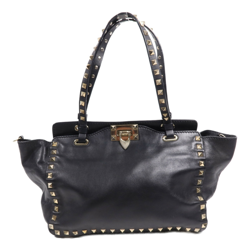 Valentino 牛皮皮革2 Way Shoulder Bag金扣手挽肩背兩用袋-0