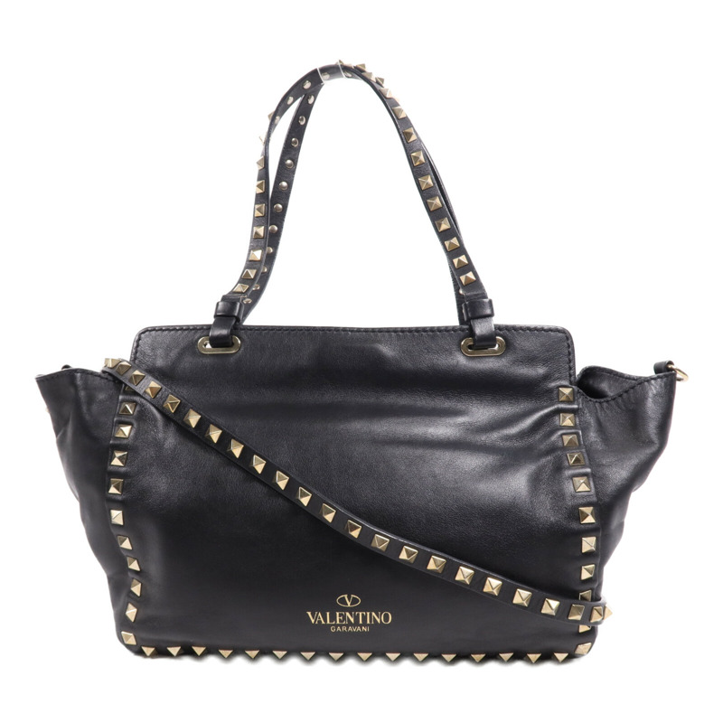 Valentino 牛皮皮革2 Way Shoulder Bag金扣手挽肩背兩用袋-1