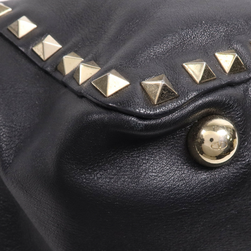 Valentino 牛皮皮革2 Way Shoulder Bag金扣手挽肩背兩用袋-5