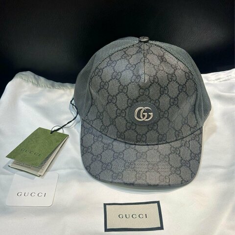 💎Han's house精品服飾💎GUCCI 古馳 滿版 老花 GG Supreme 帽子 ‎義大利製
